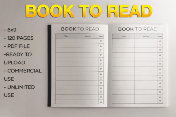 Book to Read L KDP Template: 6x9 No Bleed Guide
