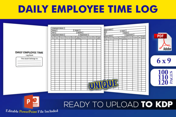 Daily Employee Time Logbook KDP Interior: Ready to Publish