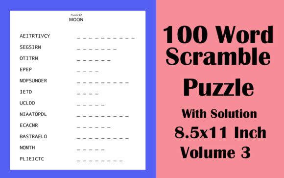Designing KDP Interiors: Word Scramble Vol 3