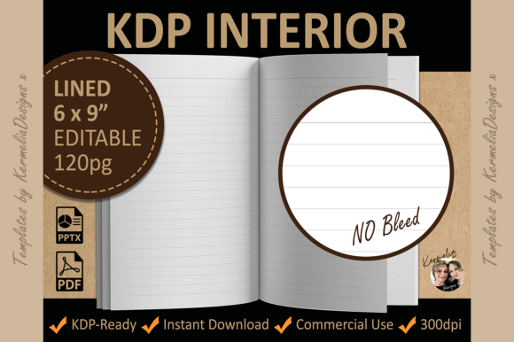 Evaluating the 6x9 Lined Interior Editable Template for KDP Publishing