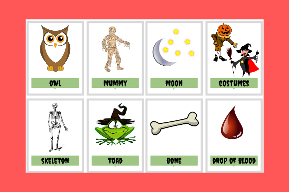 Halloween Vocabulary Flash Cards: A Practical Party Tool