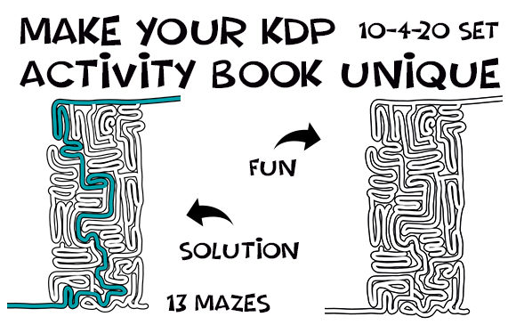 Hand Drawn Weave Mazes: Creative KDP Assets