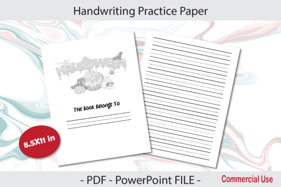 Handwriting Practice Paper for Halloween KDP Interiors