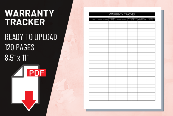 KDP Interior Warranty Tracker: Organizing Product Guarantees in Print