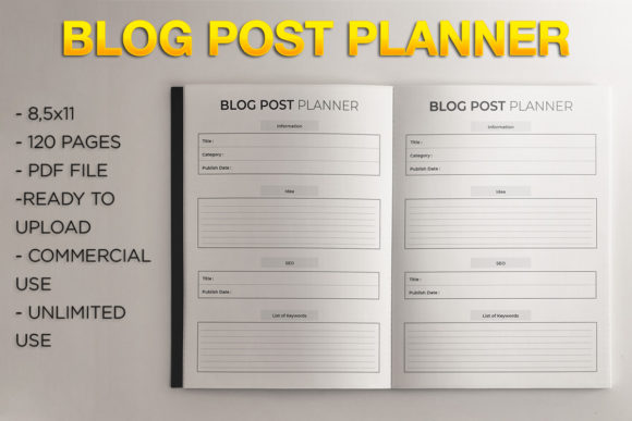 Mastering KDP Low Content Publishing with a No-Bleed Blog Post Planner Template