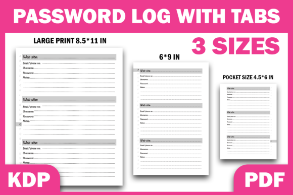 Password Logbook with Tabs KDP Interior: A Practical Asset for Low-Content Publishers