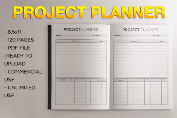 Project Planner L KDP Template: Streamlining Low-Content Book Creation