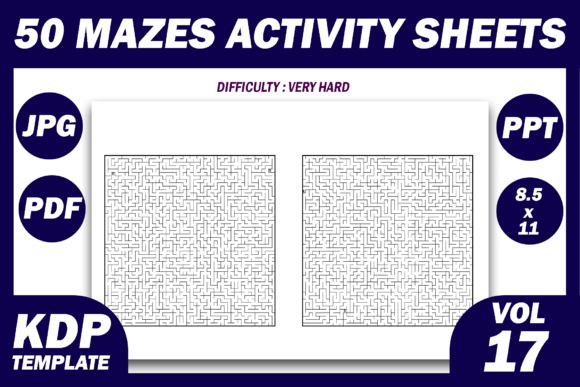 Streamlining KDP Publishing with 50 Maze Puzzles Interior Volume 17