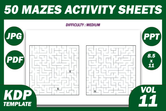 Streamlining Low-Content Publishing with 50 Maze Puzzles KDP Interior Volume 11