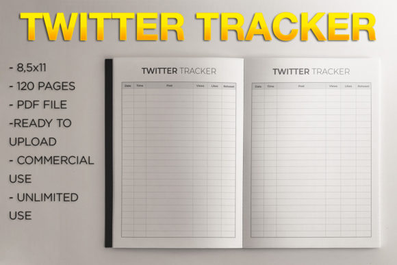 Twitter Tracker L KDP Template: Streamlining Social Media Analytics for Low Content Publishing